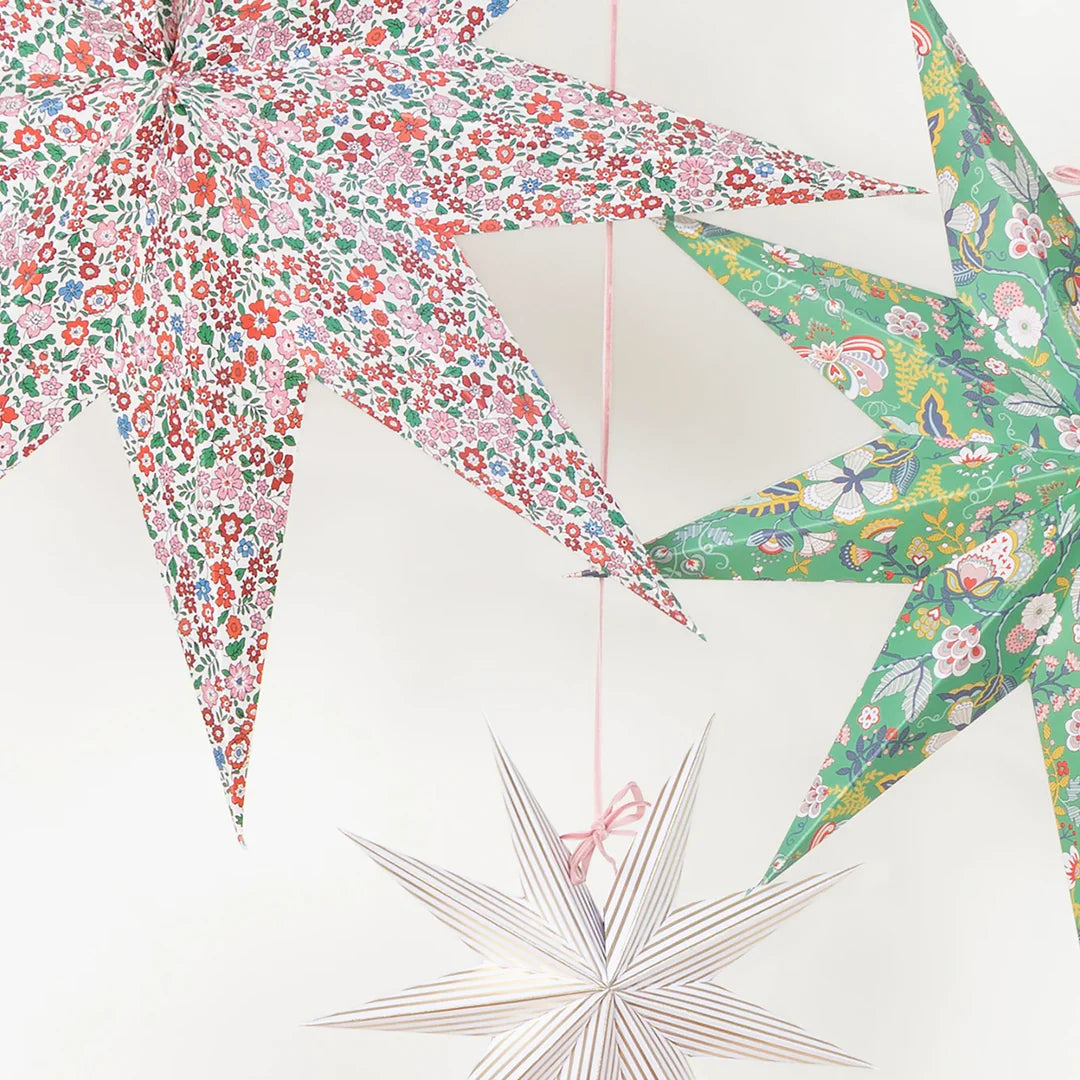 Set de 3 Estrellas de Papel Liberty