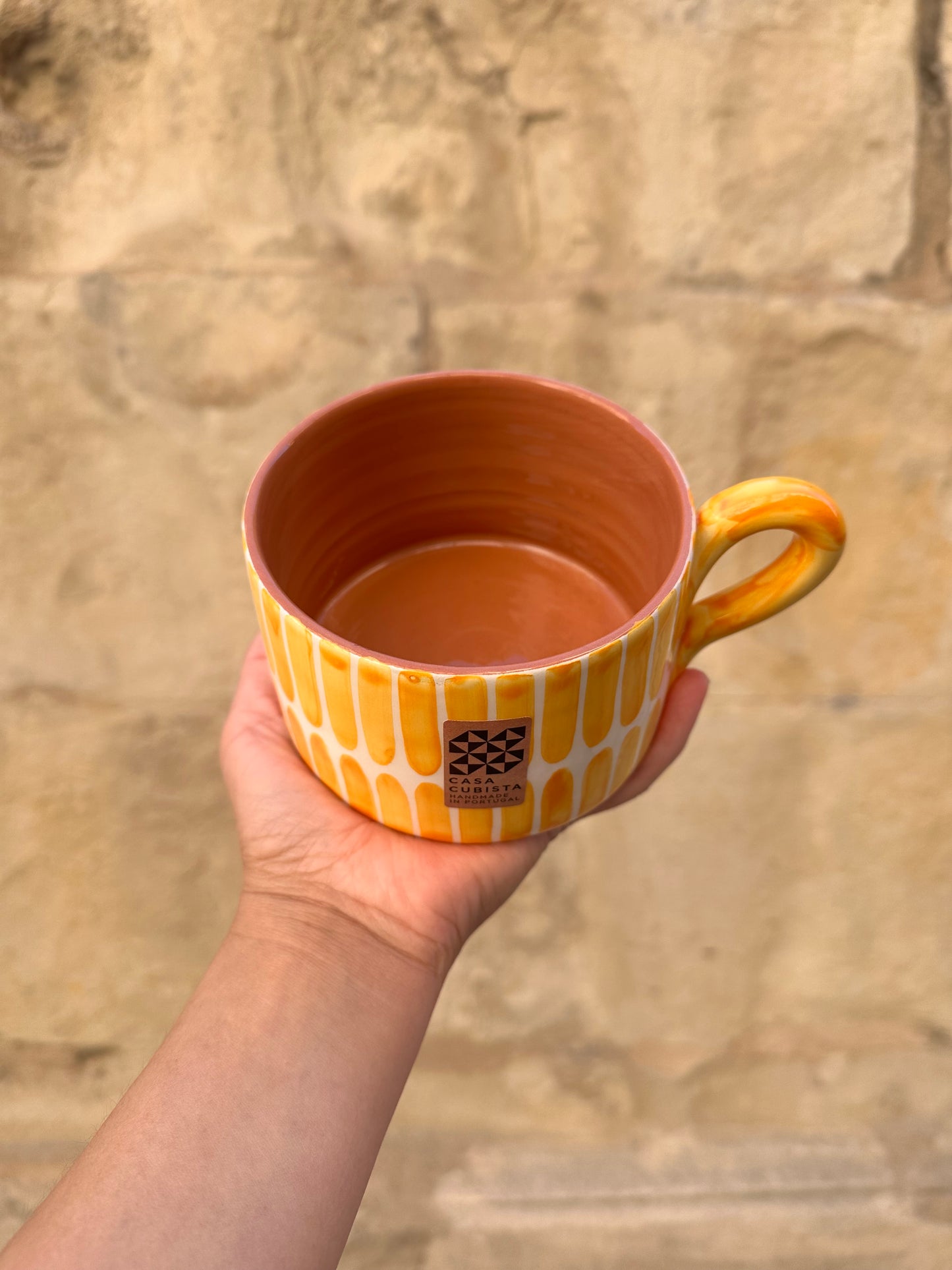 Taza Rayas - Amarillo
