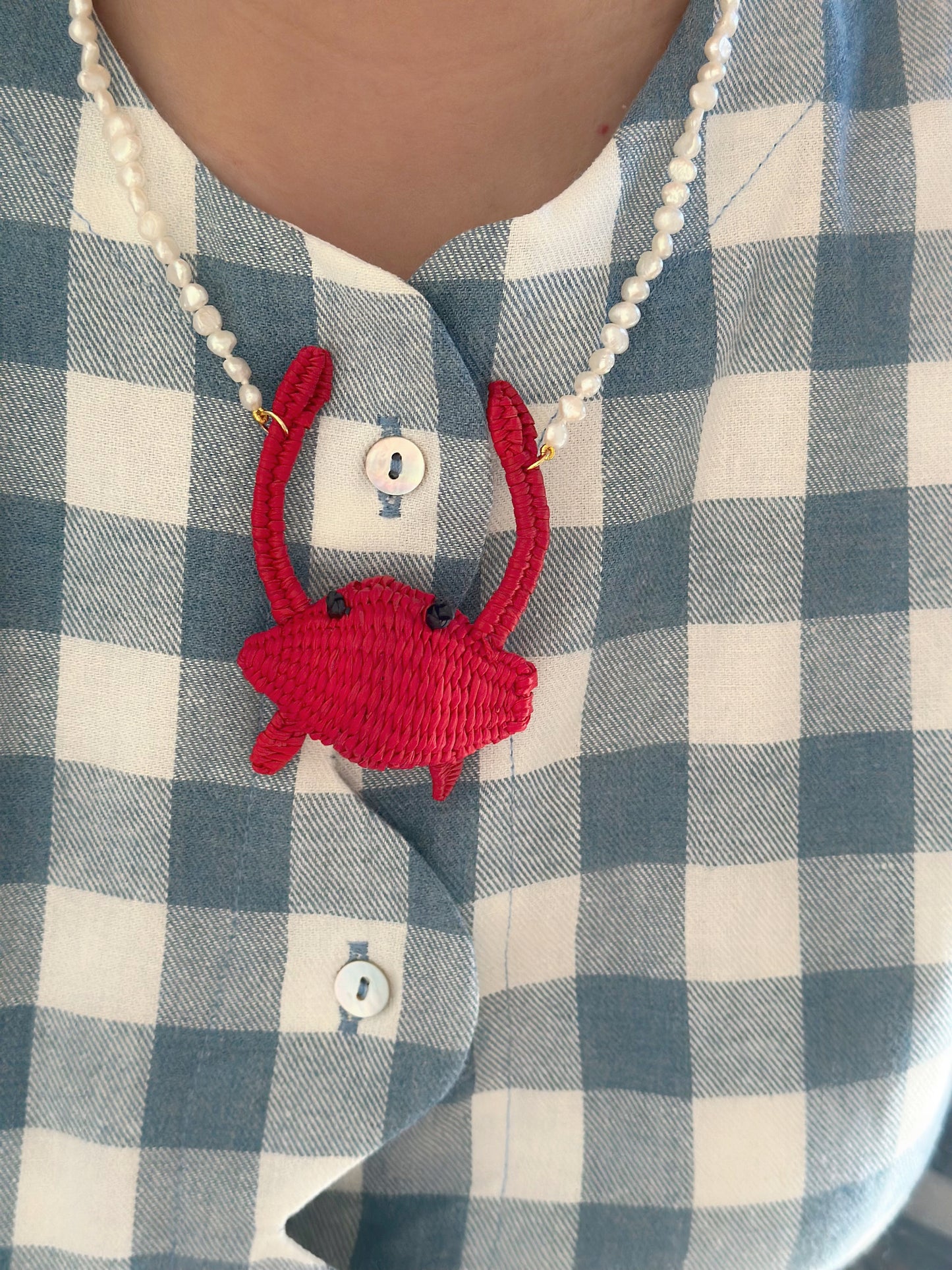 Collar Cangrejo (Perlas irregulares)