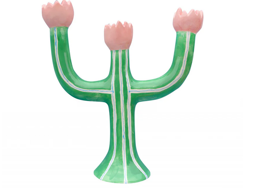 Candelabro de tulipán verde