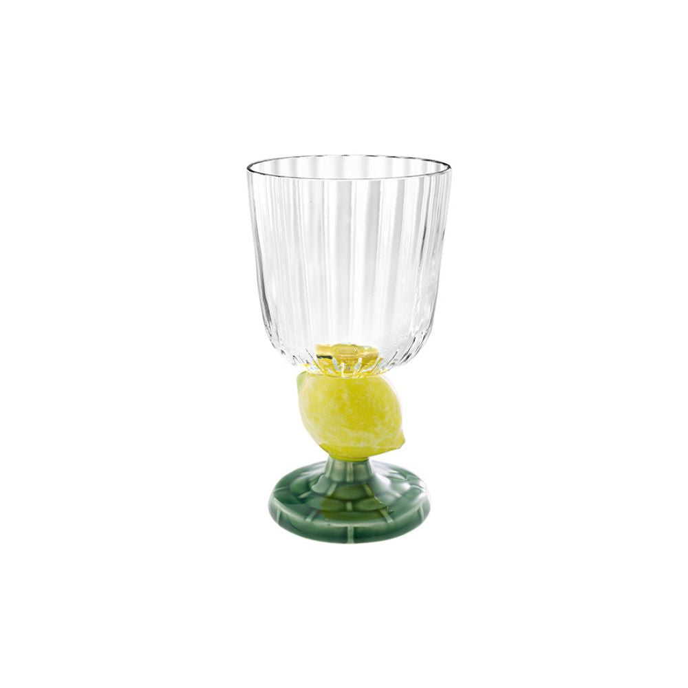 Copa de vidrio y loza - Limón