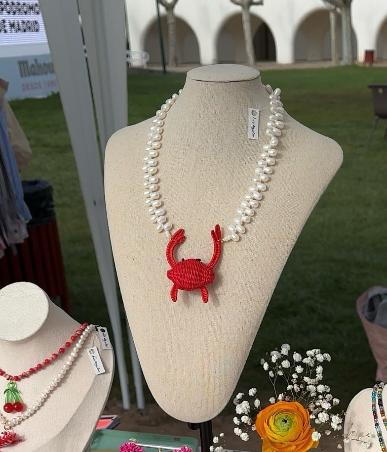 Collar Cangrejo (Perlas Ovaladas)