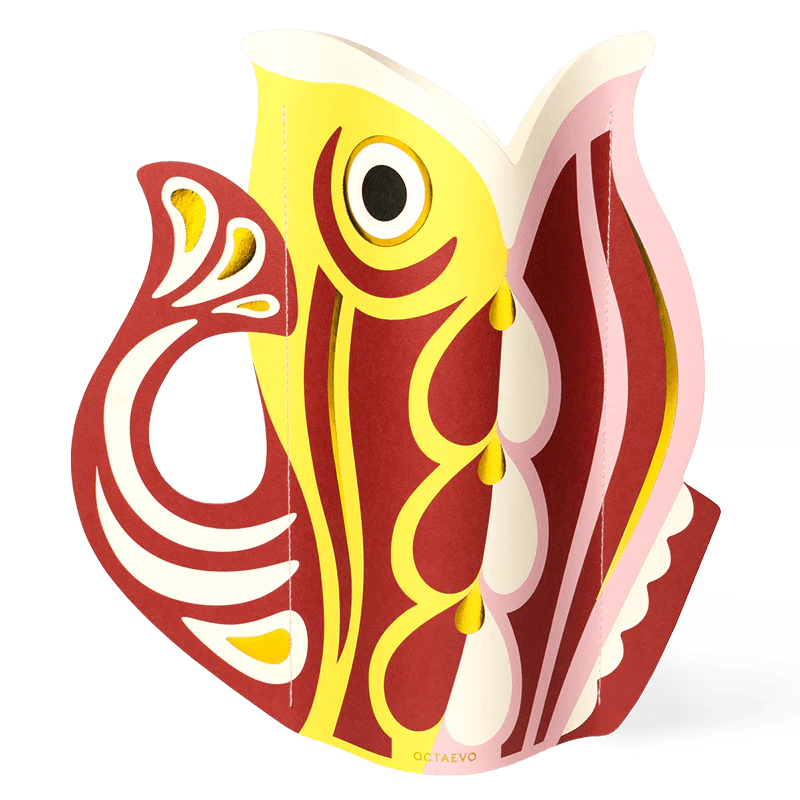 PAPER VASE FISH RUBY