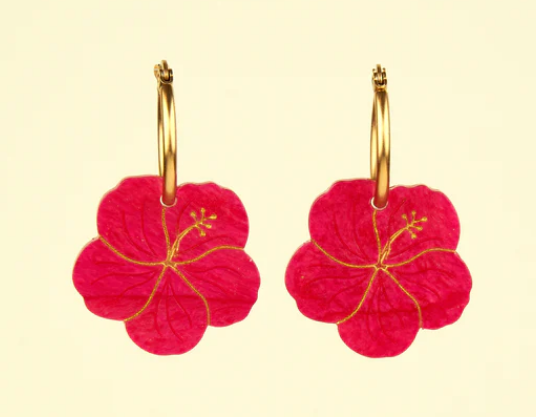 Pendientes hibisco