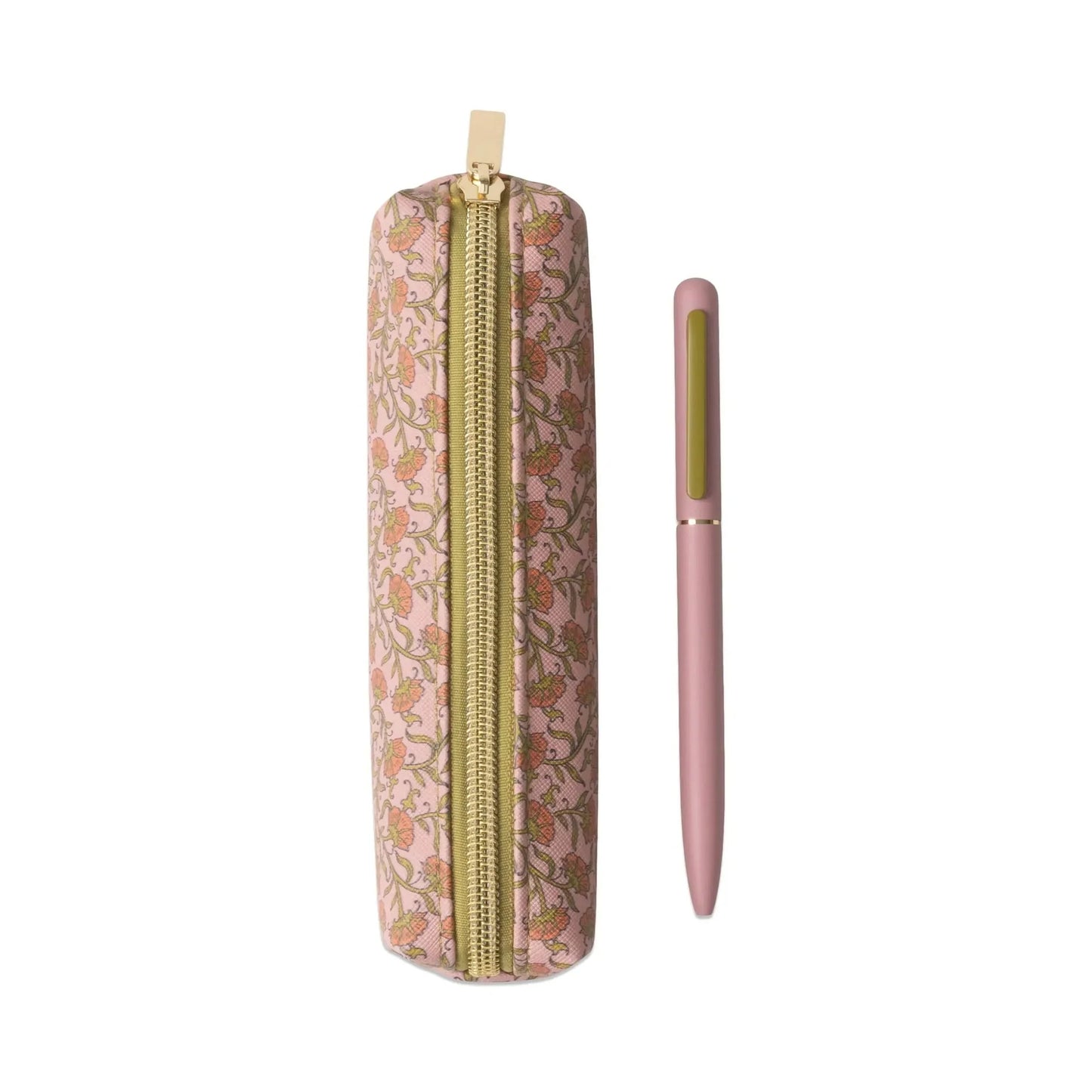 Set bolígrafo y estuche Pink Vintage Floral