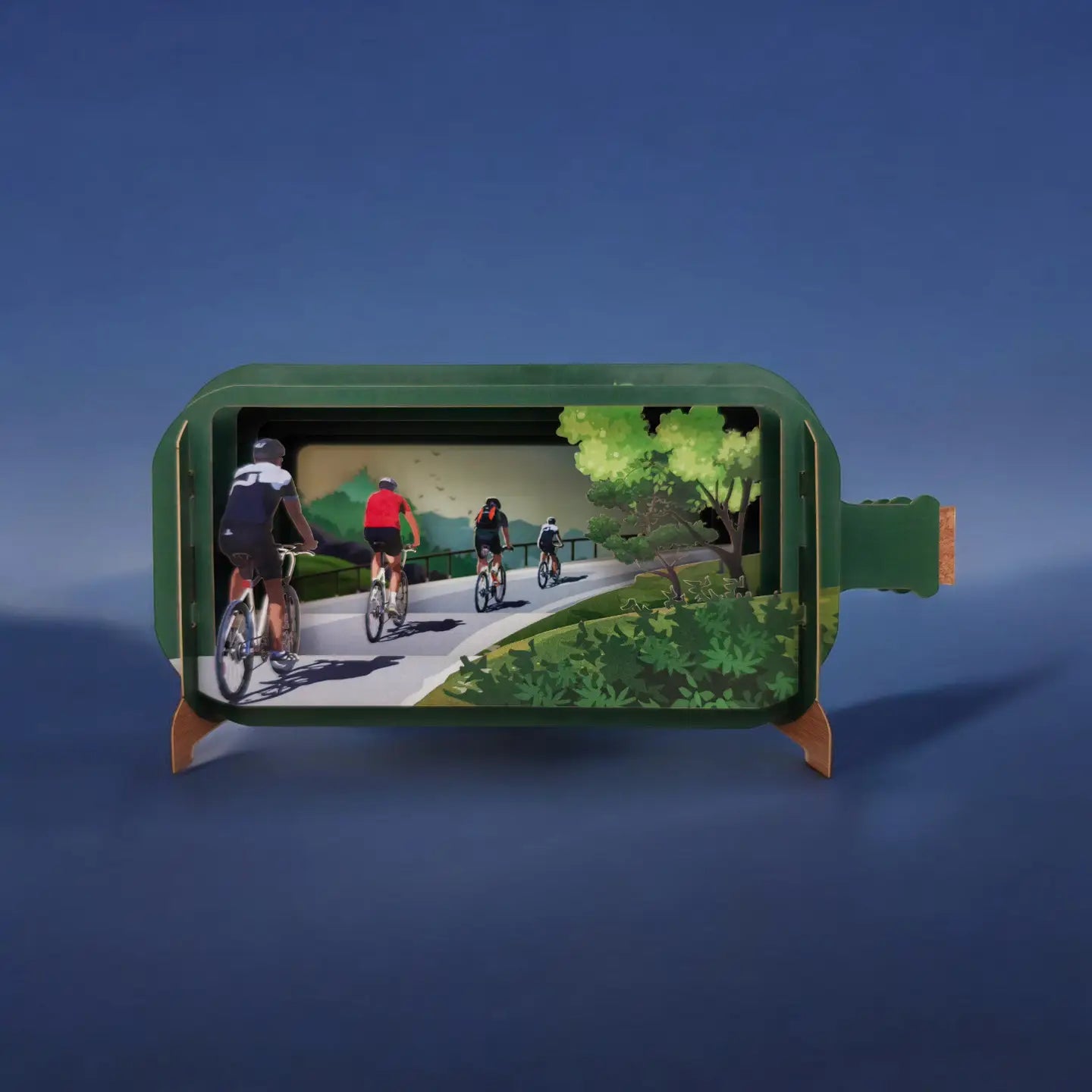 Tarjeta desplegable - Ciclistas