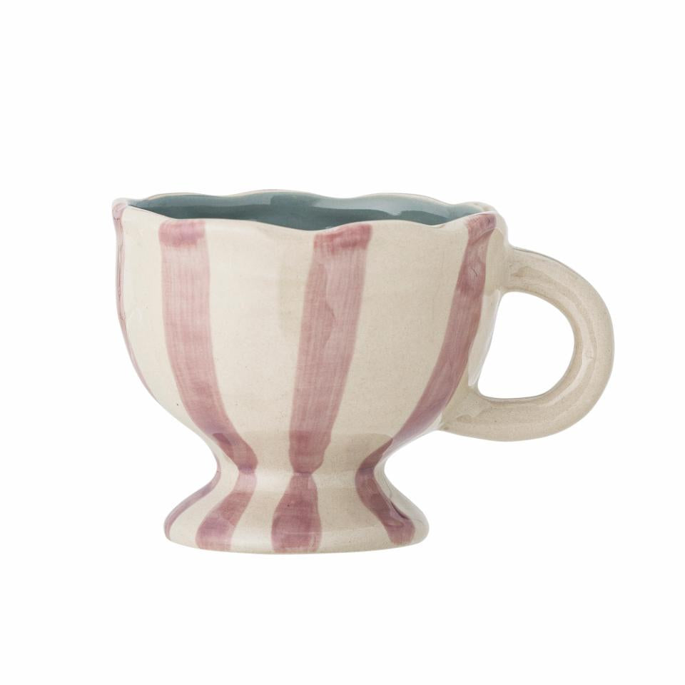 Taza rayas rosa