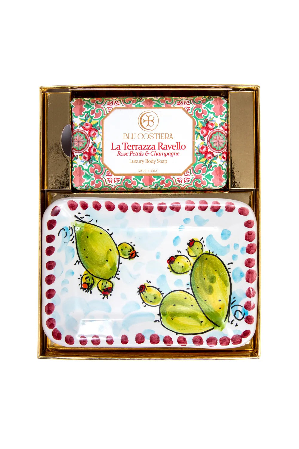 La Terrazza Ravello Box (Jabón de pétalos de rosa y champán + cerámica)