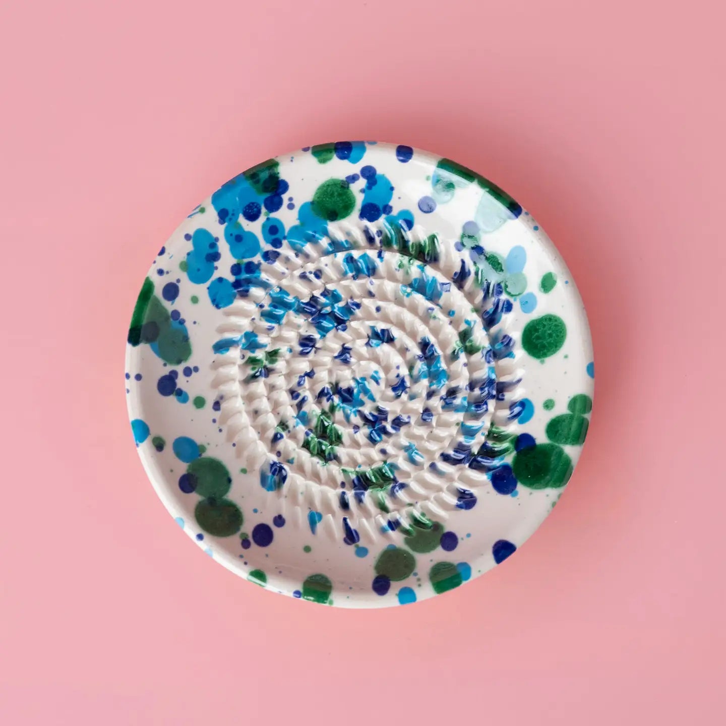 Plato Rallador - Gotas azules (pequeño)