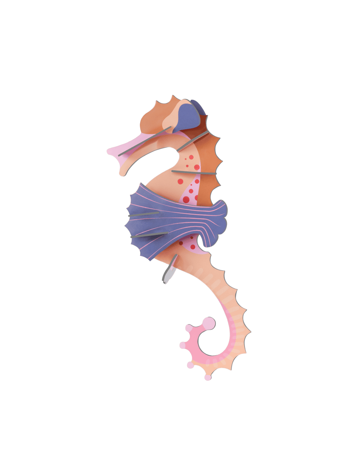 Small Sea Creature - Pink Seahorse