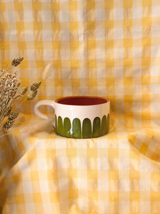 Taza Flat Mug - dedos verde oliva