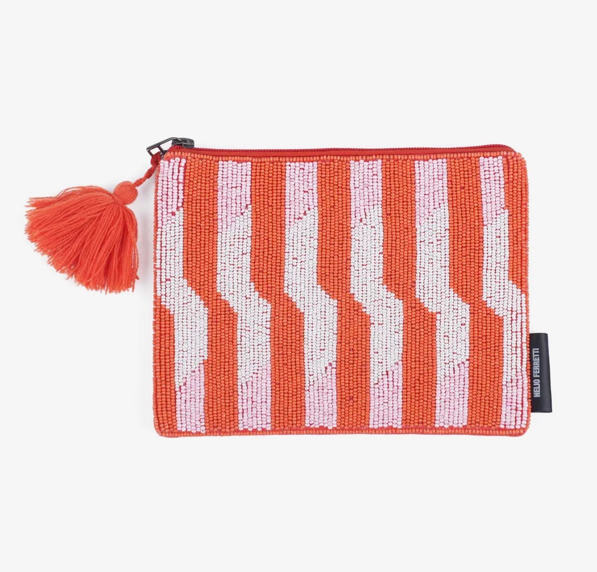 Bolso de mano rayas naranjas