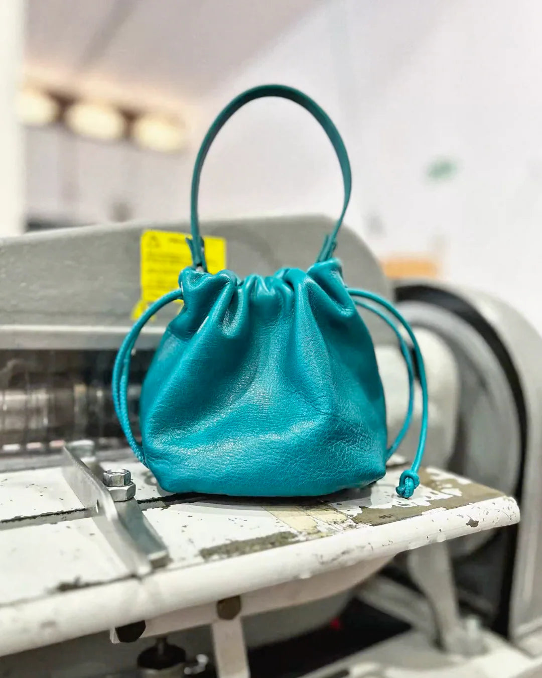 Angelita bolso bombonera piel (turquesa)