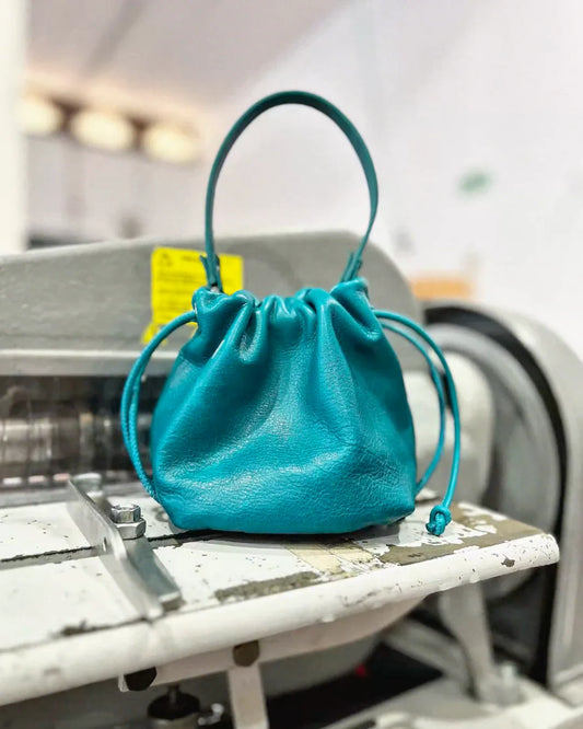 Angelita bolso bombonera piel (turquesa)