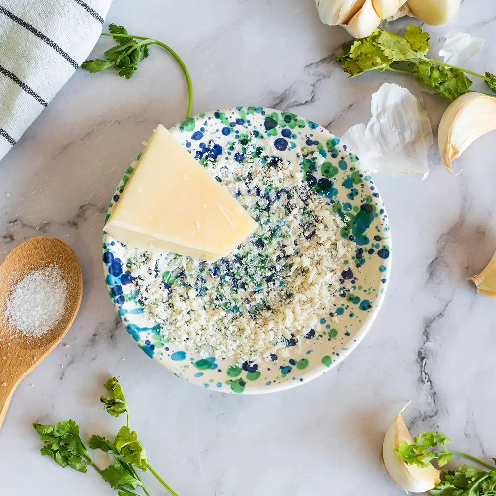 Plato Rallador - Gotas azules (pequeño)