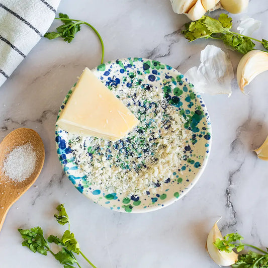 Plato Rallador - Gotas azules (pequeño)