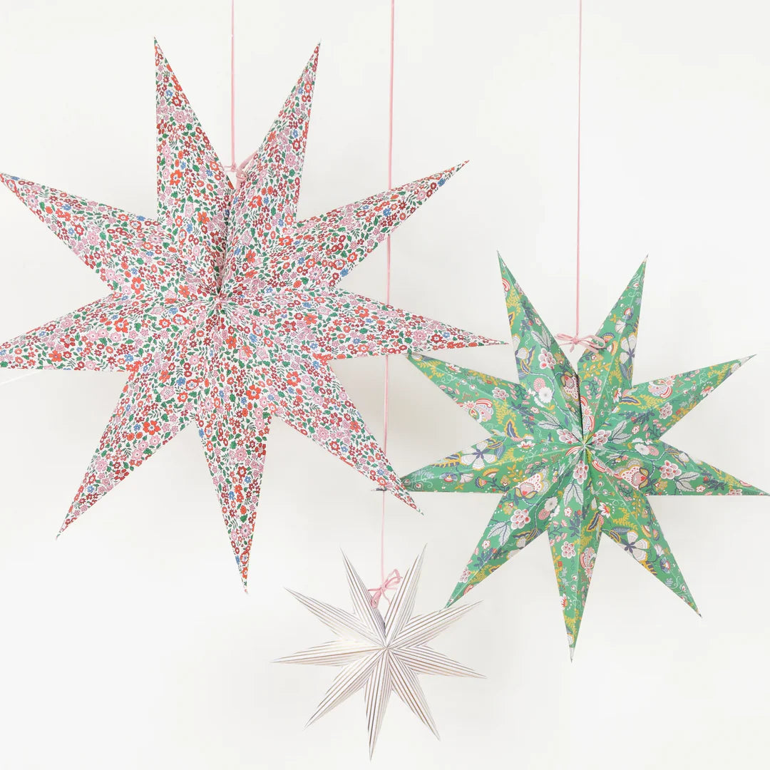 Set de 3 Estrellas de Papel Liberty
