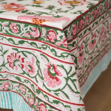 Mantel rectangular de algodón estampado 'J´adore'