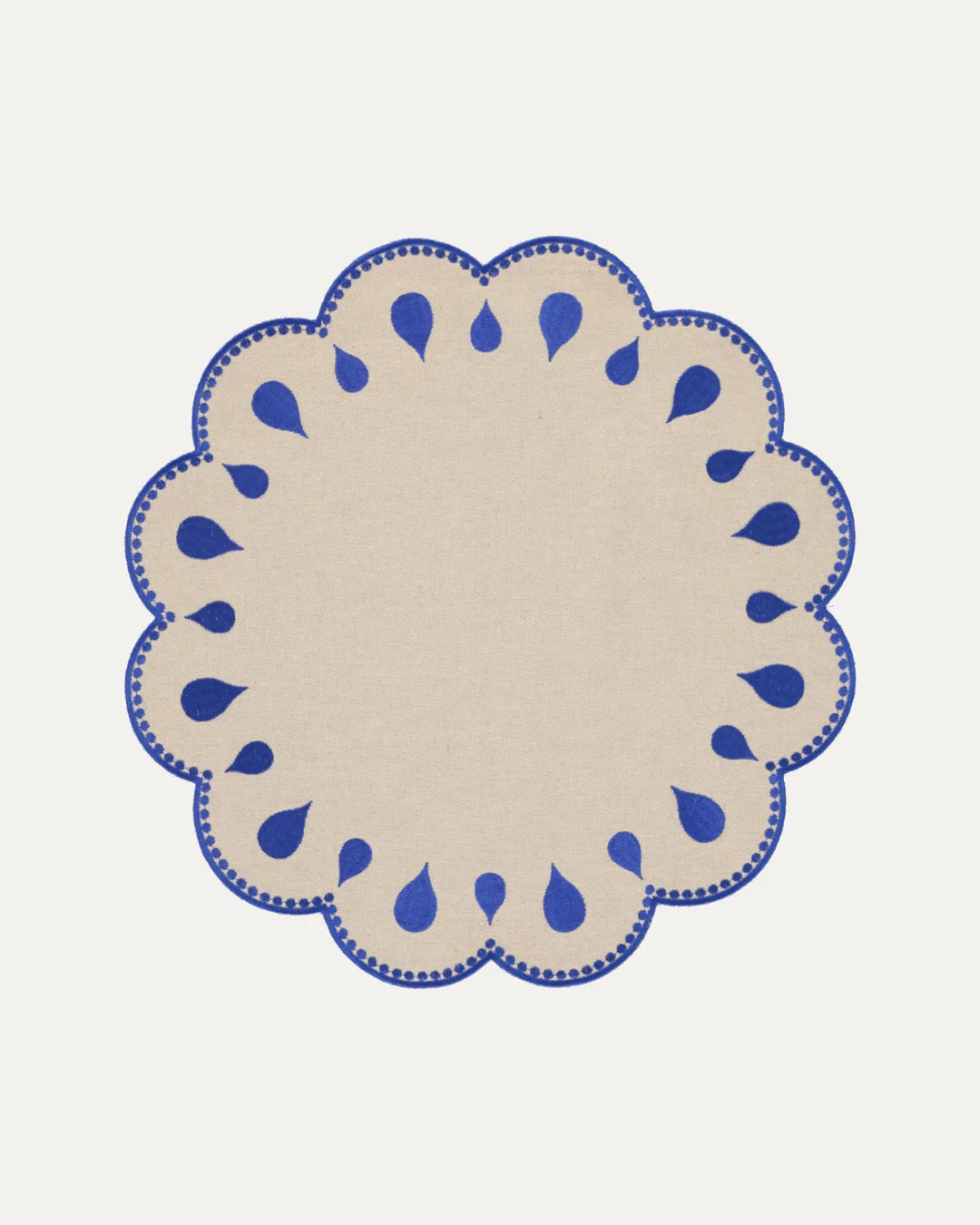 Mantel individual gotas - beige y azul (pack 2 unidades)
