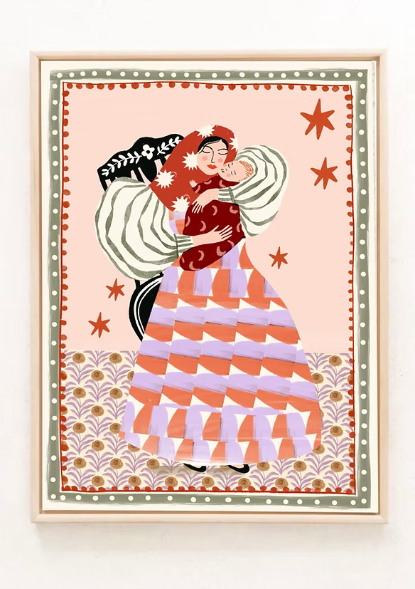 Carole Hillman - 'Folk woman and baby'