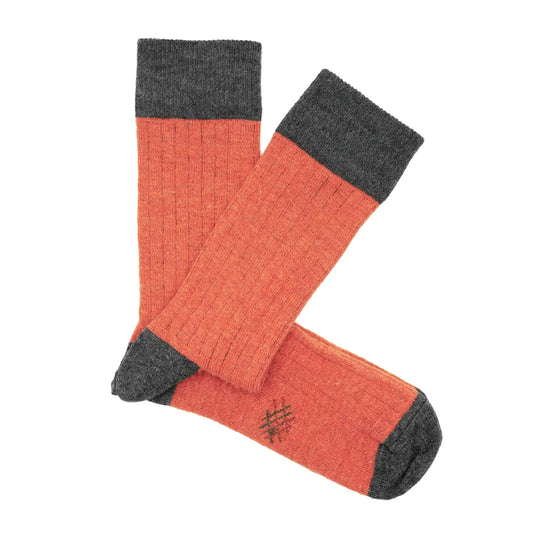 MissCalcetin Caña Baja Lana Coral-Gris