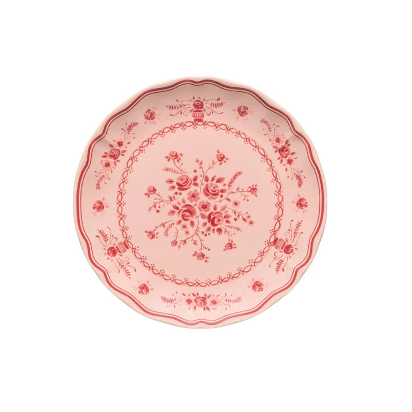 Plato postre vila - rosa