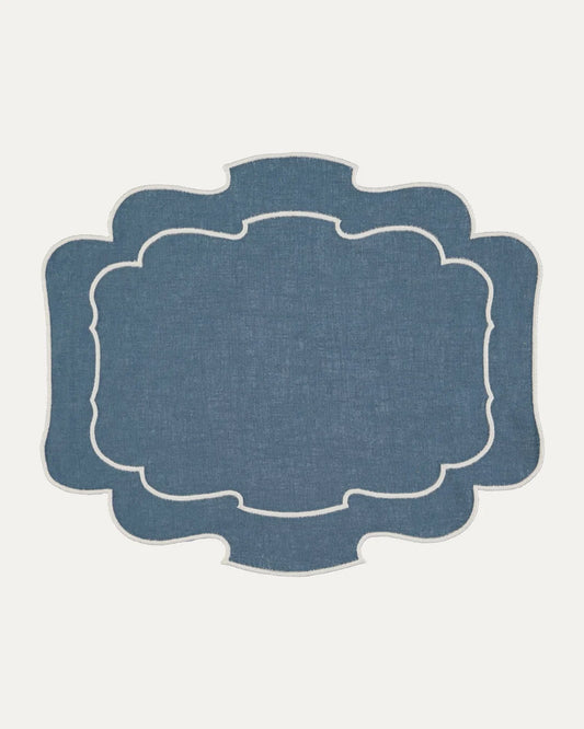 Mantel individual Belmonte - azul y blanco (pack 2 unidades)