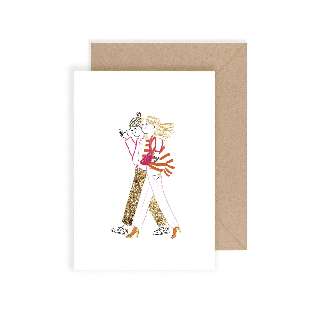 Postal Hola: Las dos chicas