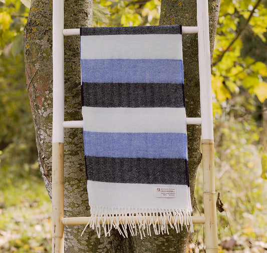Bufanda Grazalema - Rayas azules