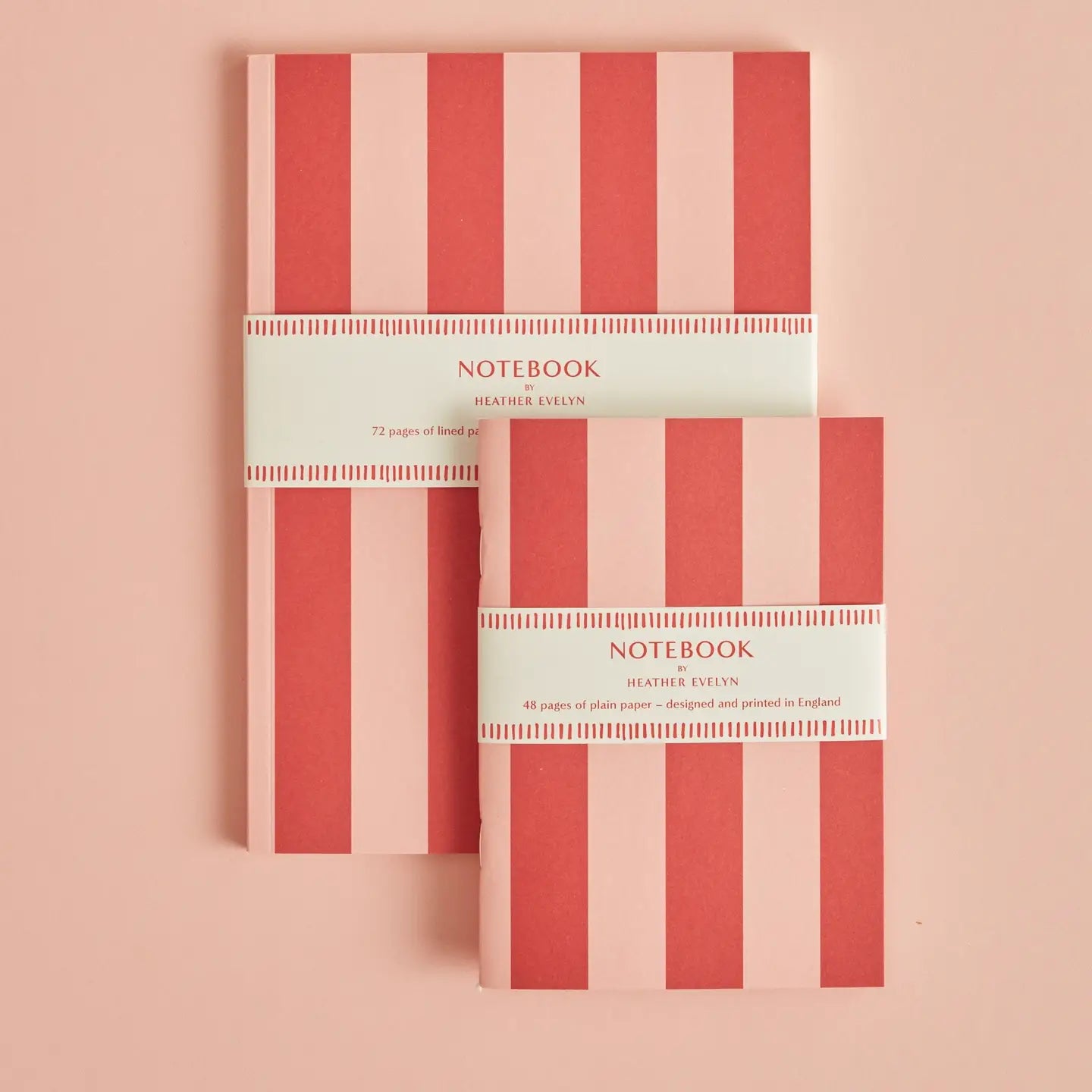 Cuaderno Rayas rojo y rosa