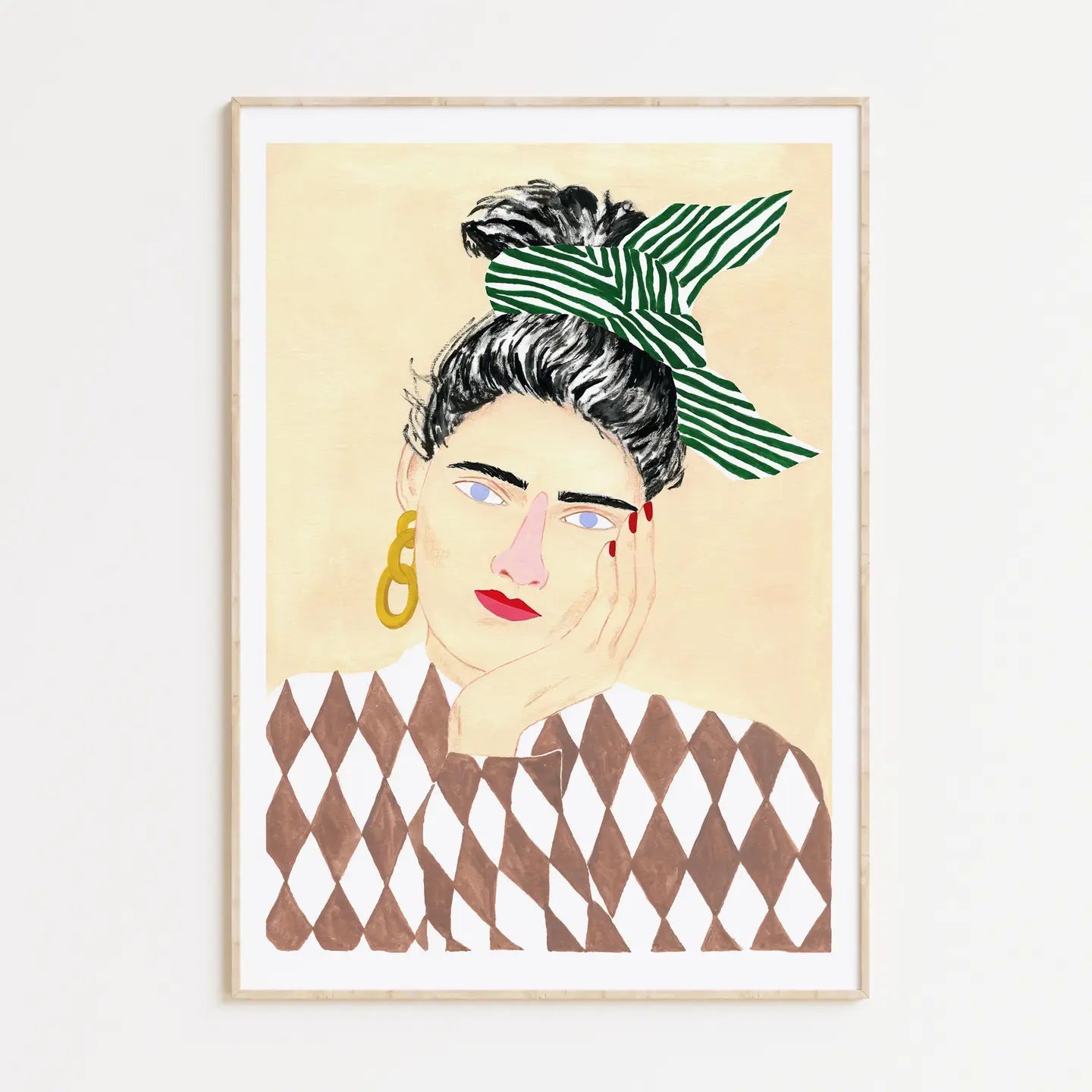 Ilustración Mujer de Ojos Azules