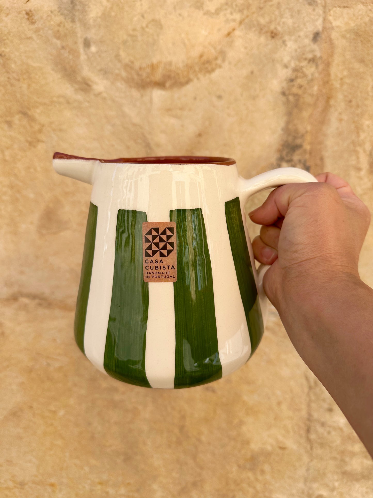 Jarra rayas - verde