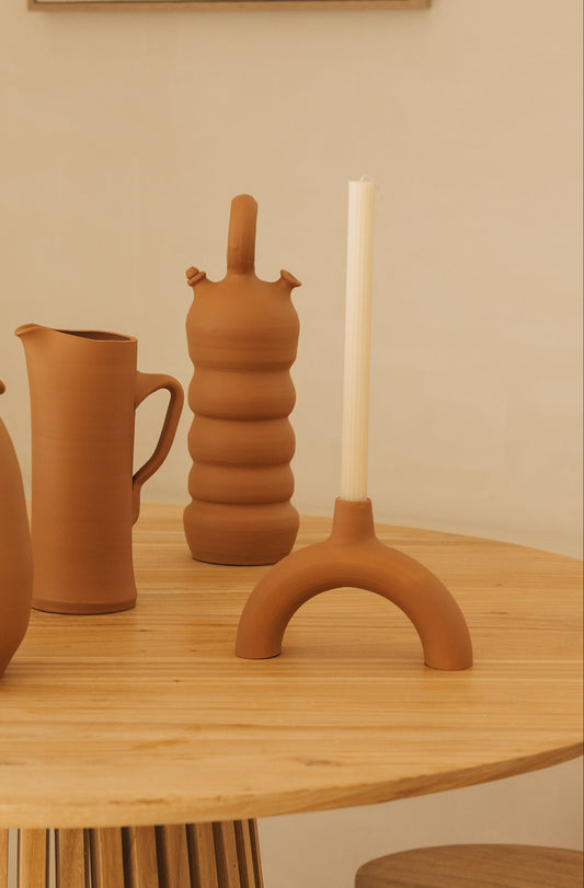 Portavelas Arco (Terracota)