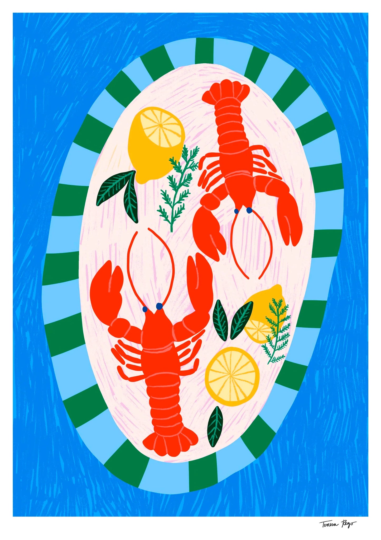 Ilustración Banquete de langosta
