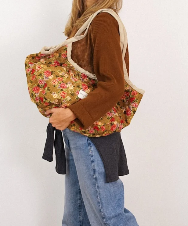 Bolsa ribeteada con cremallera "Esme"