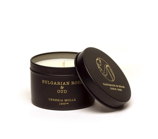 TIN TRAVEL CANDLE BULGARIAN ROSE & OUD 90gr