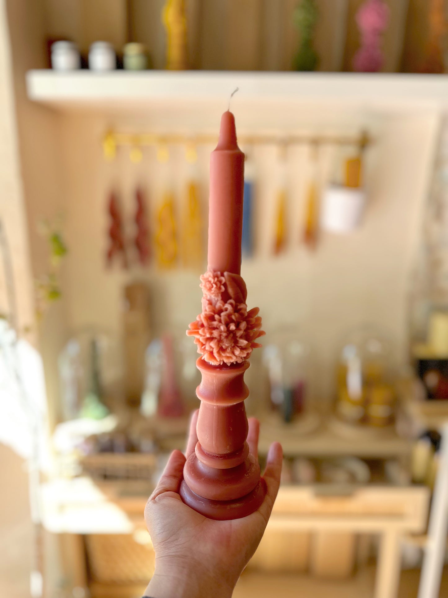 Vela Candela Flores - Rosa