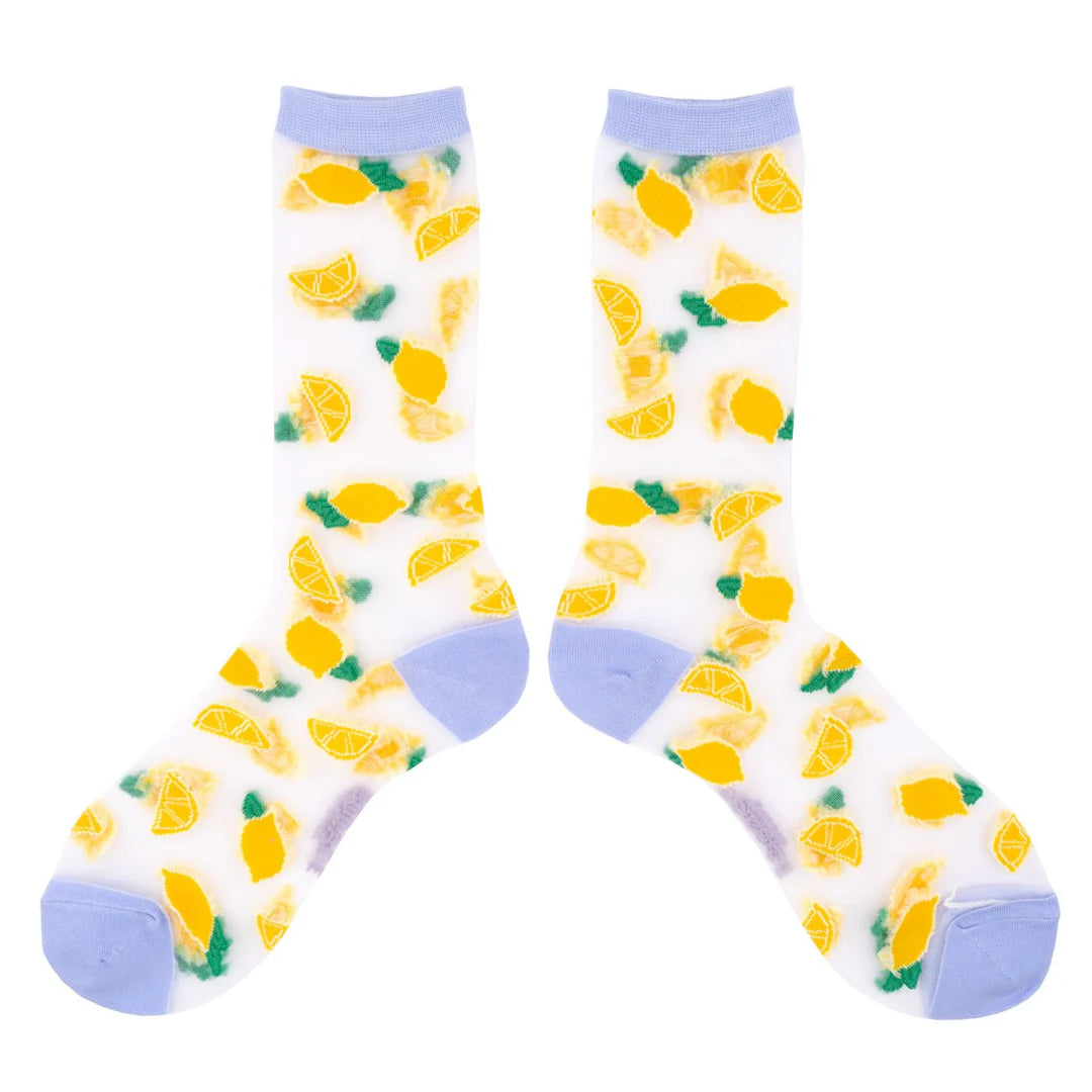 Calcetines transparentes limones