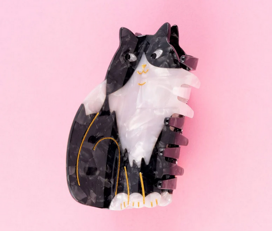 Pinza Gato negro y blanco