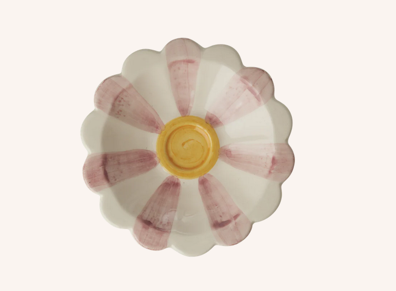 Bol para salsas - rayas rosa