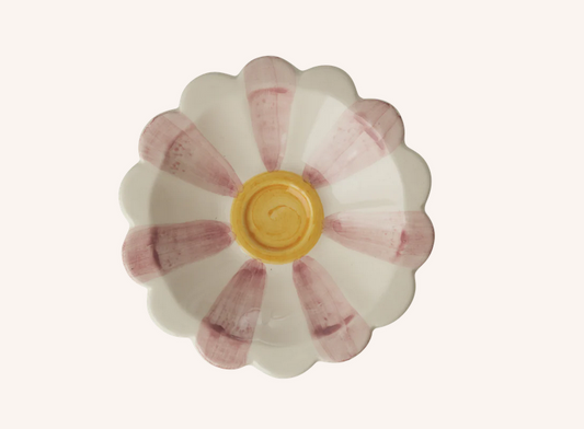 Bol para salsas - rayas rosa