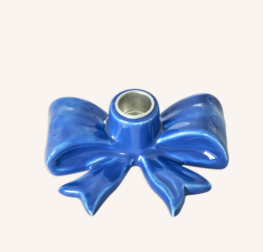 Portavelas con forma de lazo