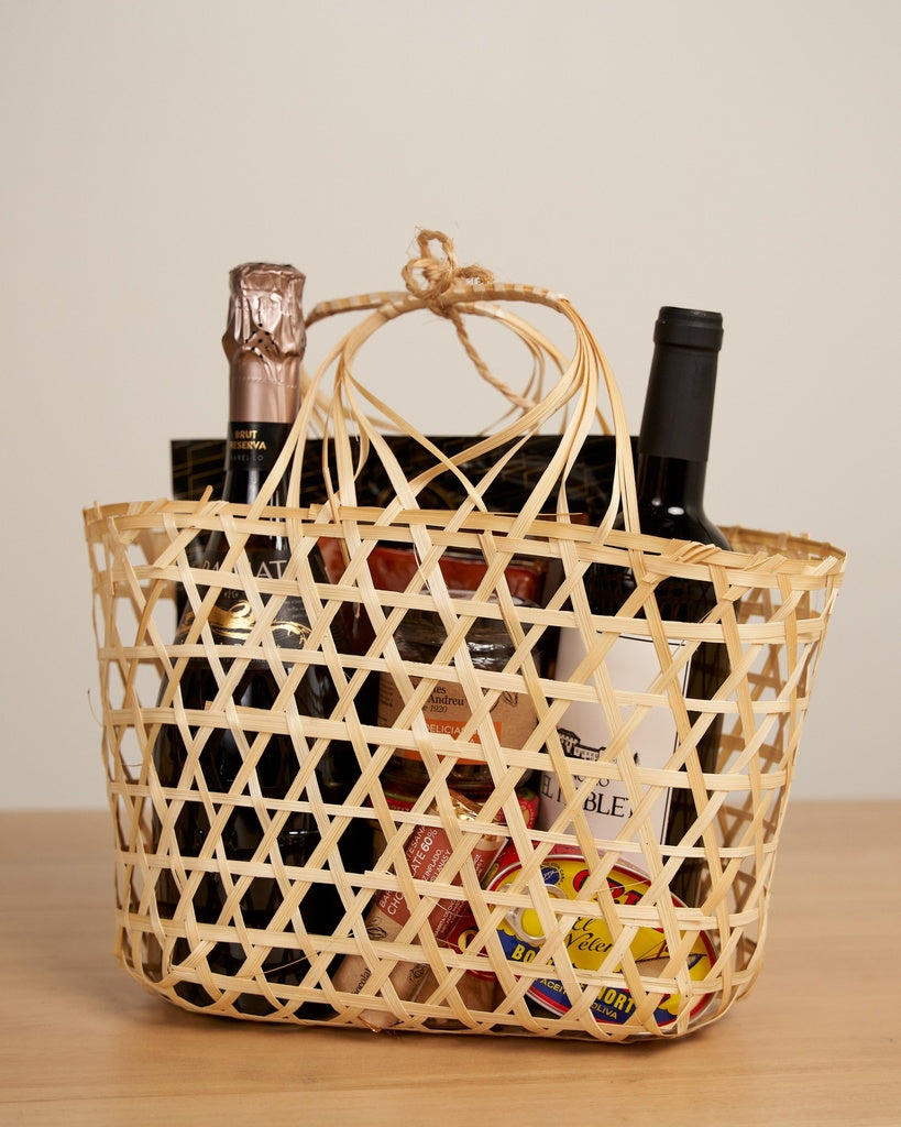 Cestita de bambú con asas Ulu