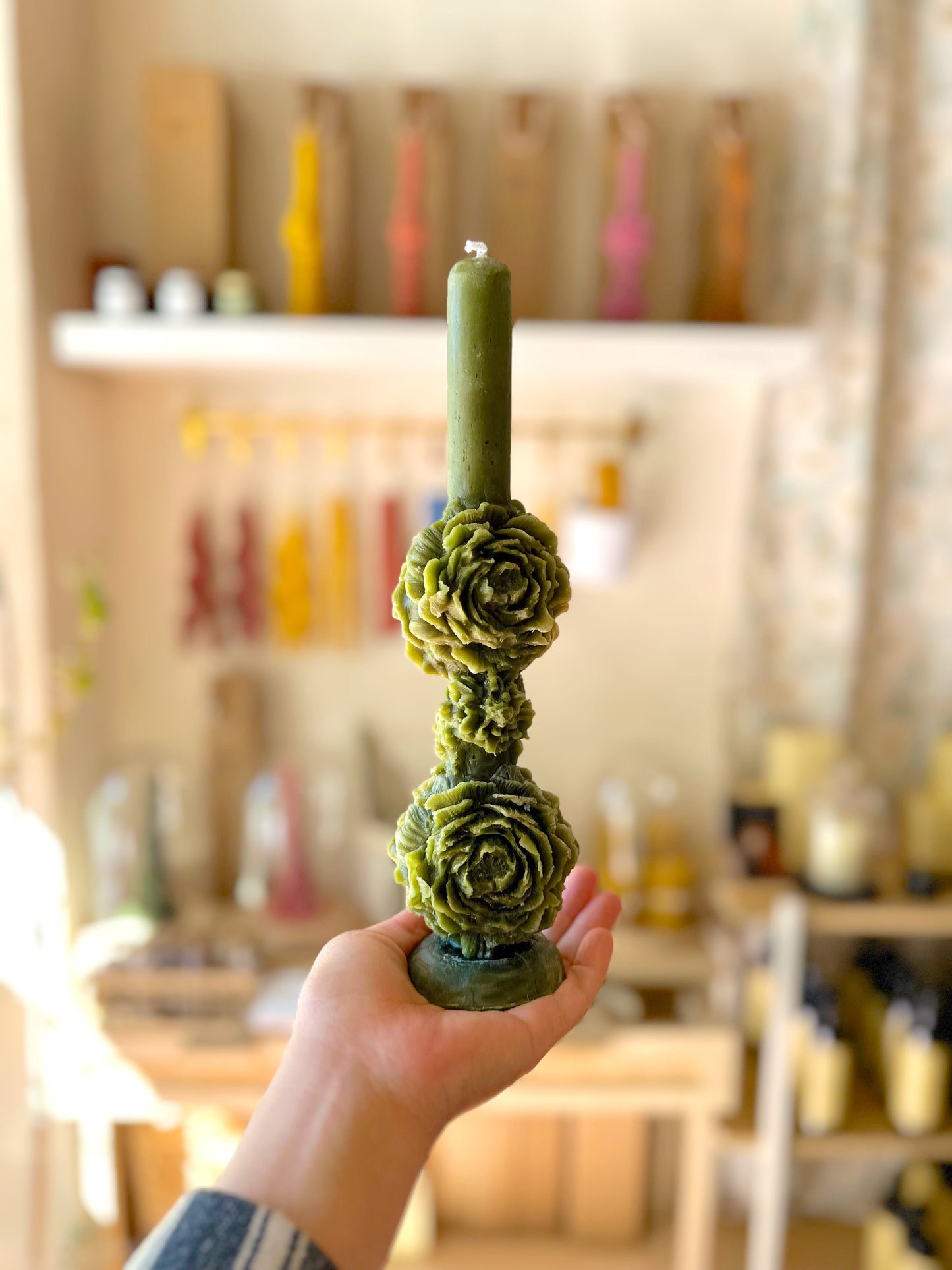 Vela Peonía 02 - Verde