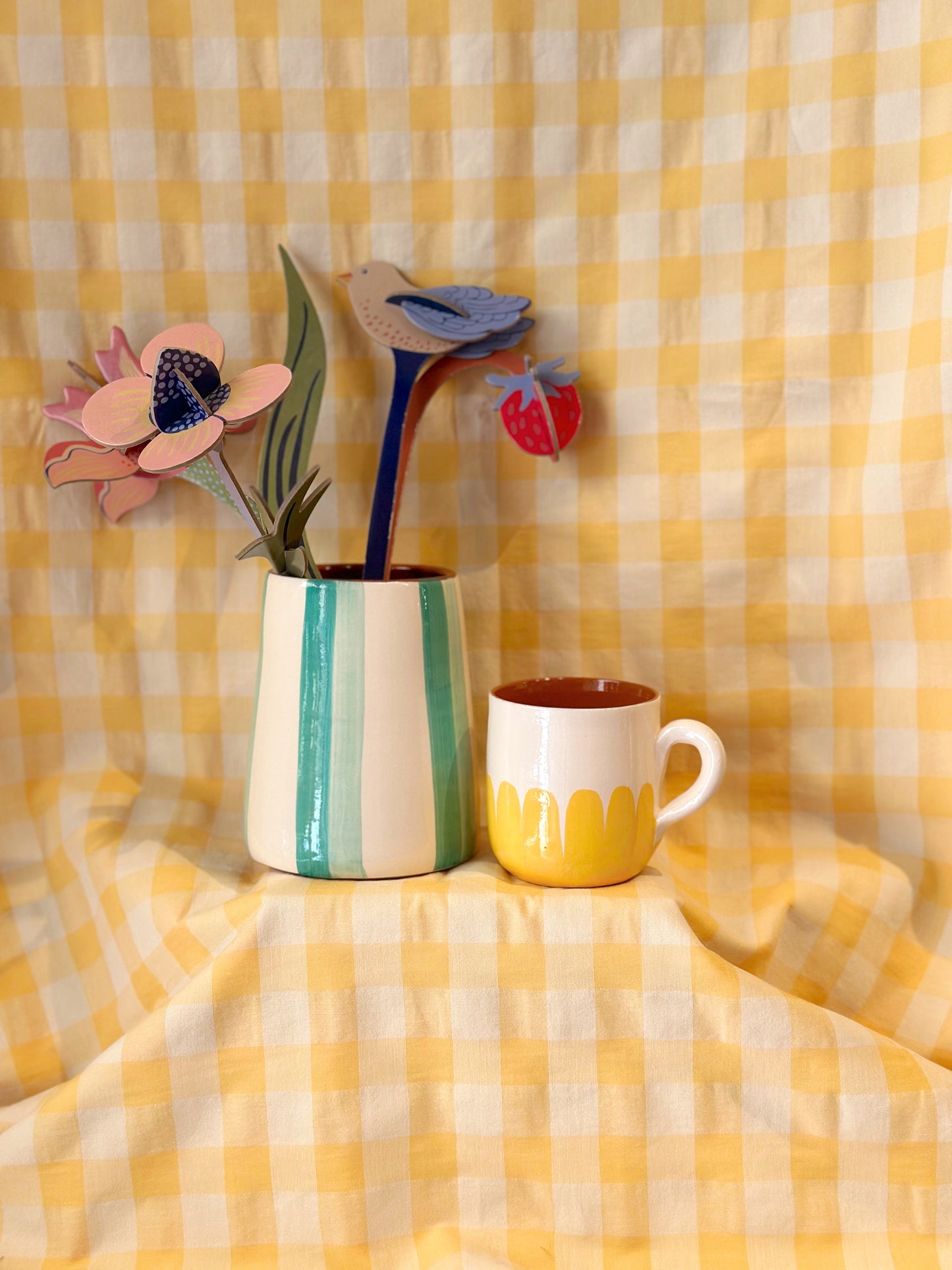 Taza dedos - amarilla