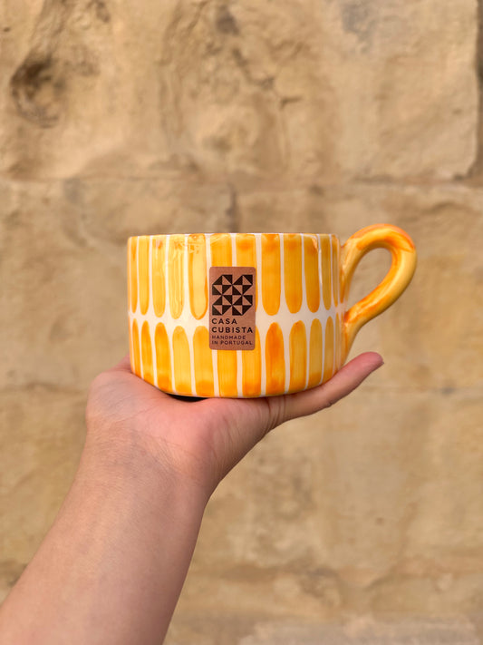 Taza Rayas - Amarillo