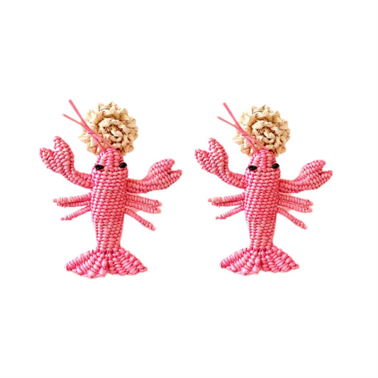 Pendientes Langosta Rosa