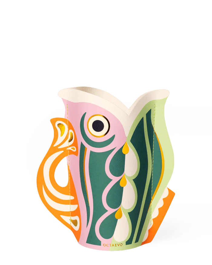 Mini Paper Vase Fish Splash