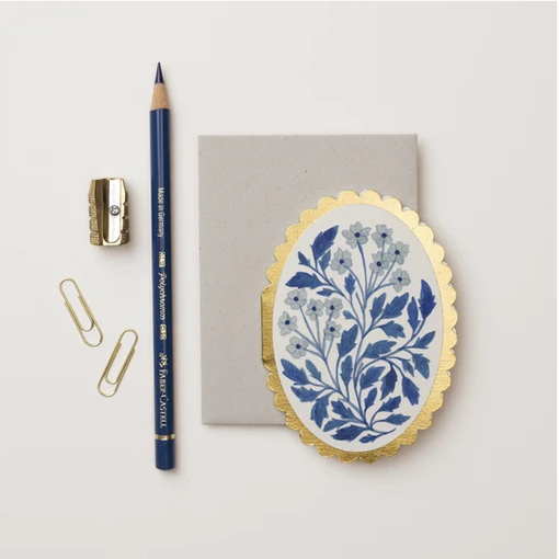 Tarjeta mini - Flores azules