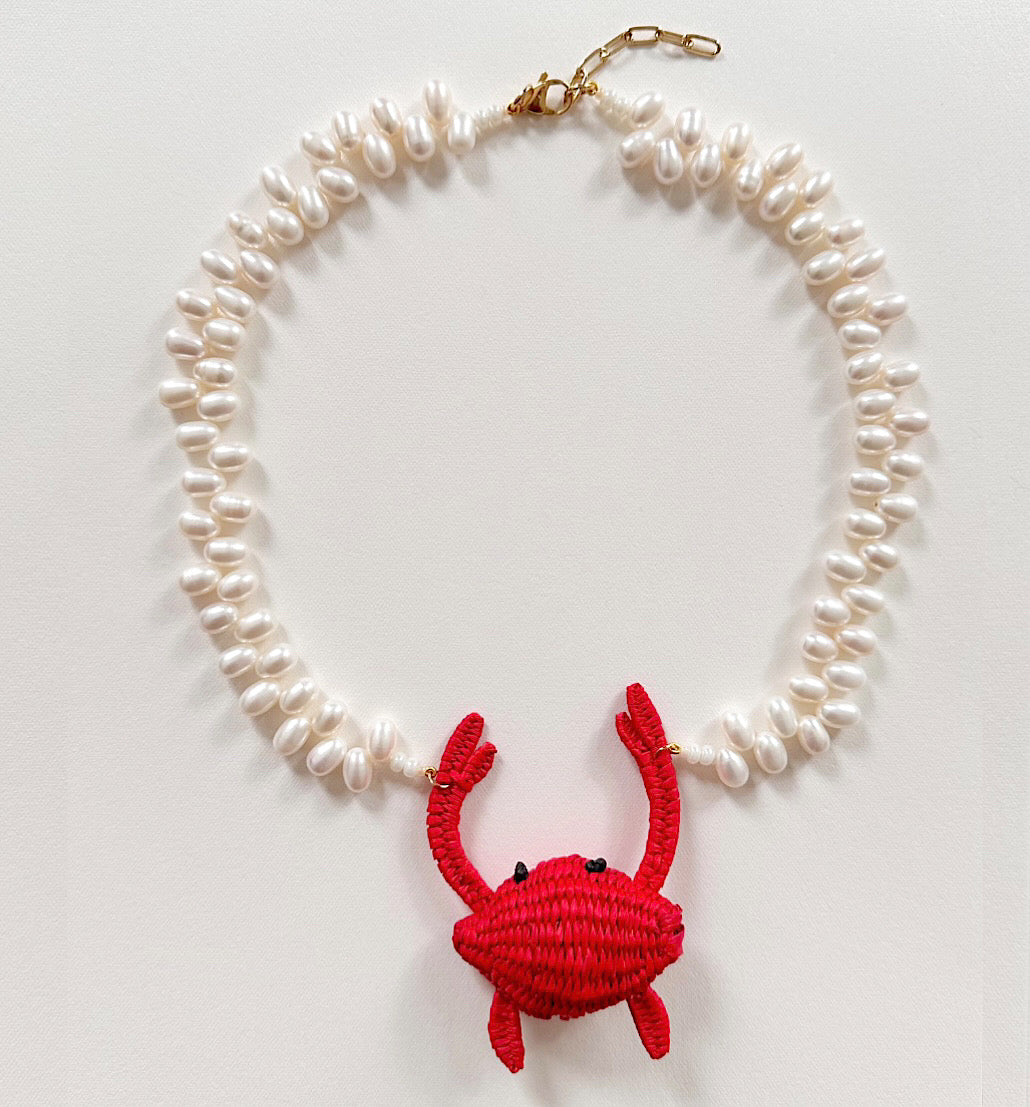 Collar Cangrejo (Perlas Ovaladas)